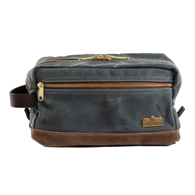 Waxed Canvas Dopp Kit - Charcoal