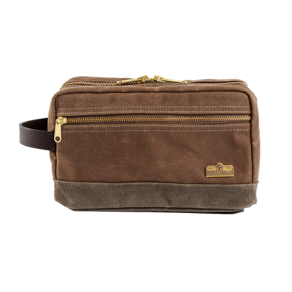 Waxed Canvas Dopp Kit - Brush Brown
