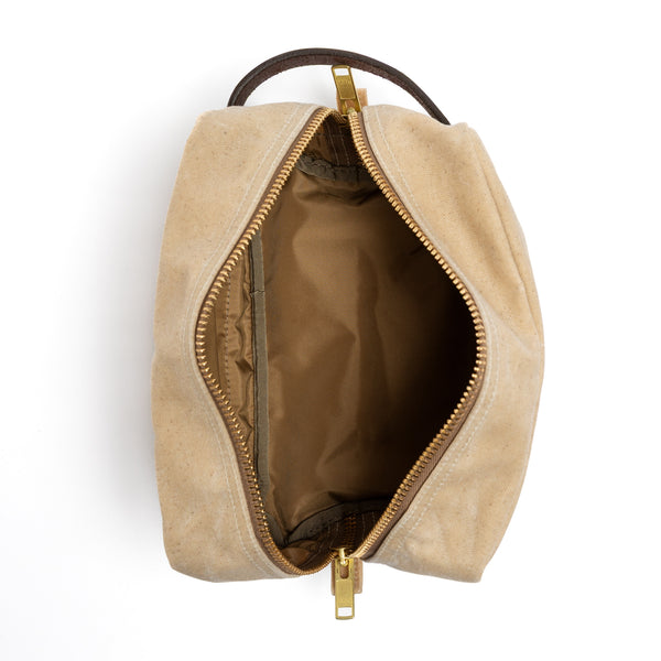 Waxed Canvas Dopp Kit - Natural