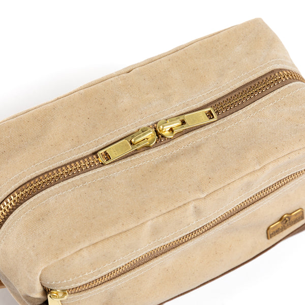 Waxed Canvas Dopp Kit - Natural