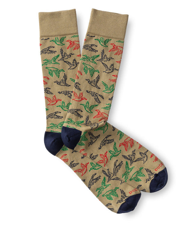 Flying Mallard Sock - Khaki
