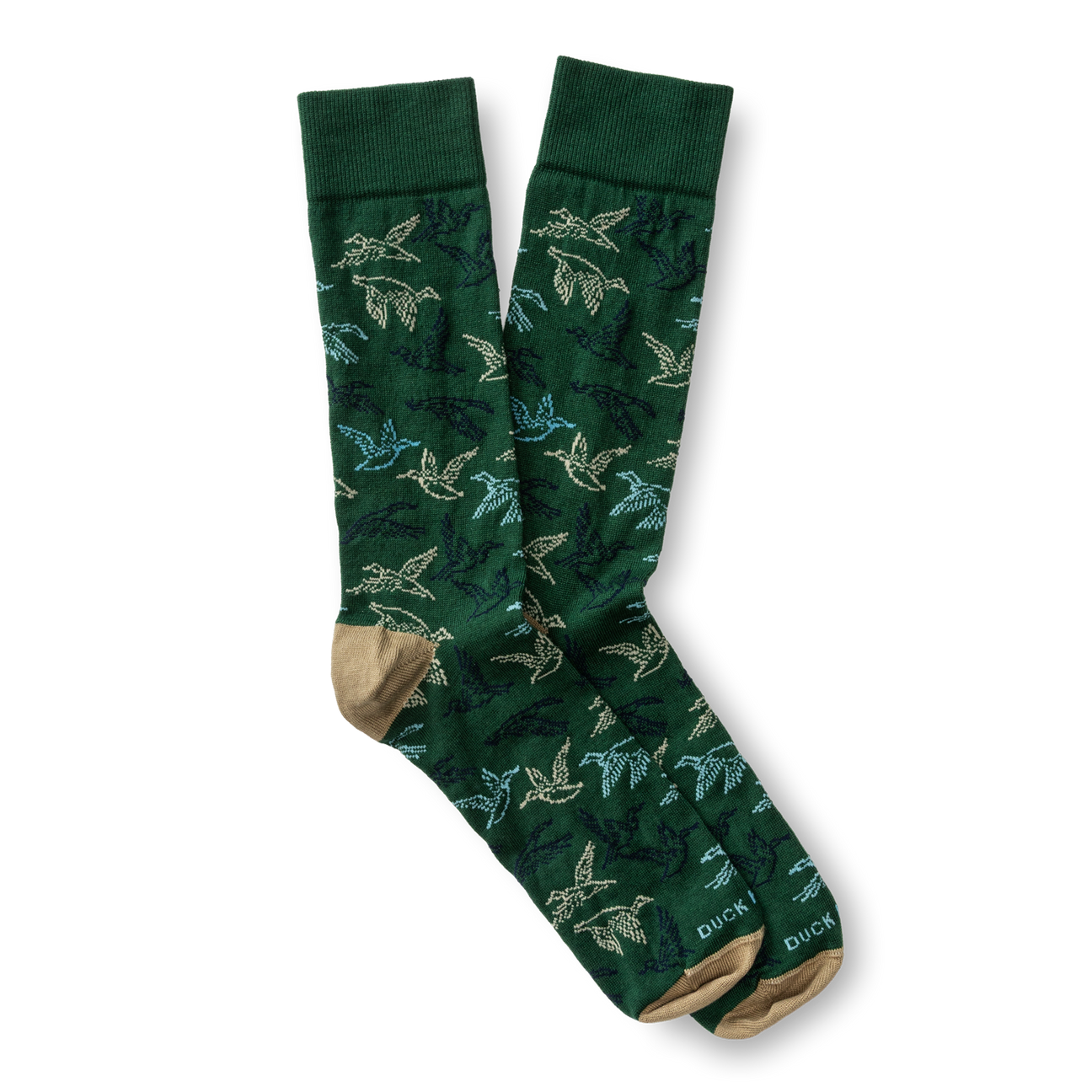 Flying Mallard Sock - Hunter Green