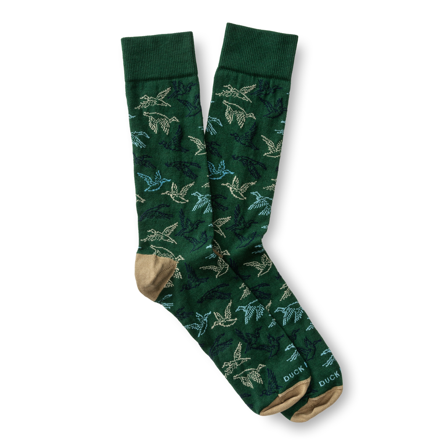 Flying Mallard Sock - Hunter Green