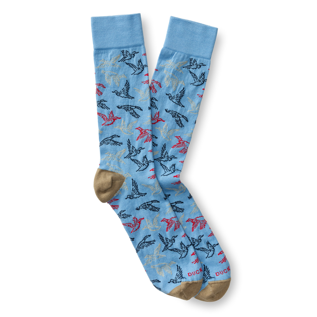 Flying Mallard Sock - Sky Blue