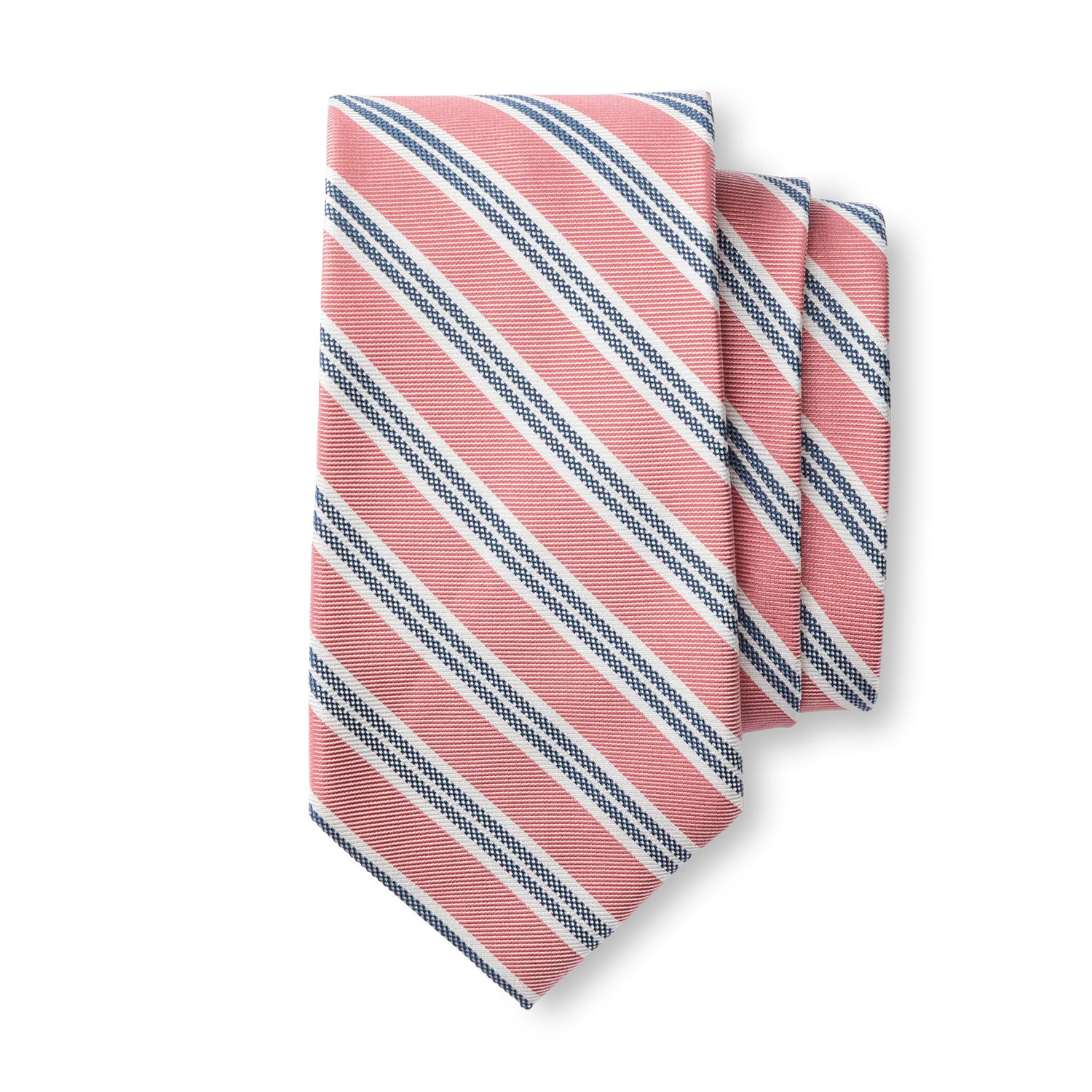 Silk Stripe Tie - Sunwashed Red
