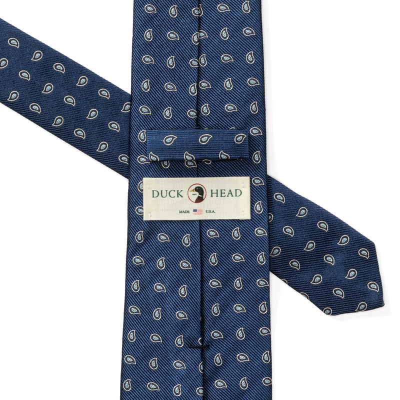 Paisley Silk Tie - Varsity Blue