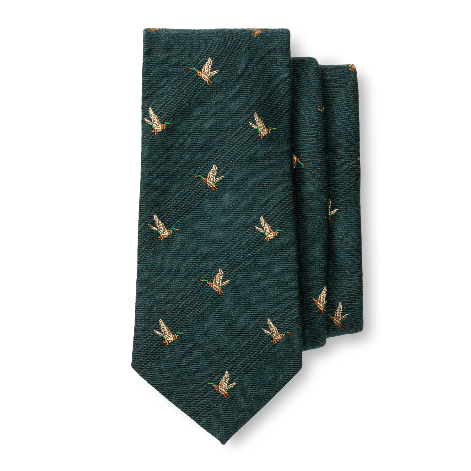 Wool/Silk Duck Tie - Forest Green