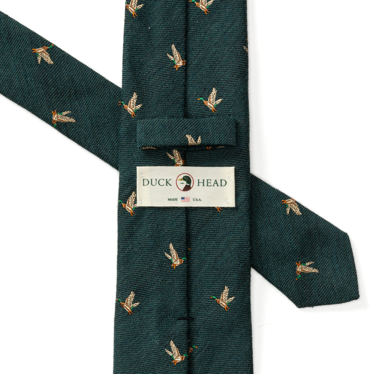 Wool/Silk Duck Tie - Forest Green