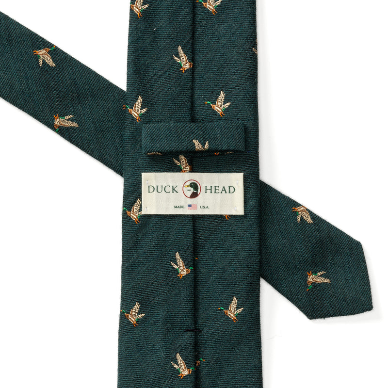 Wool/Silk Duck Tie - Forest Green