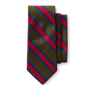 Silk Stripe Tie - Olive