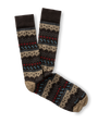 Birch Fair Isle Sock - Chocolate Plum