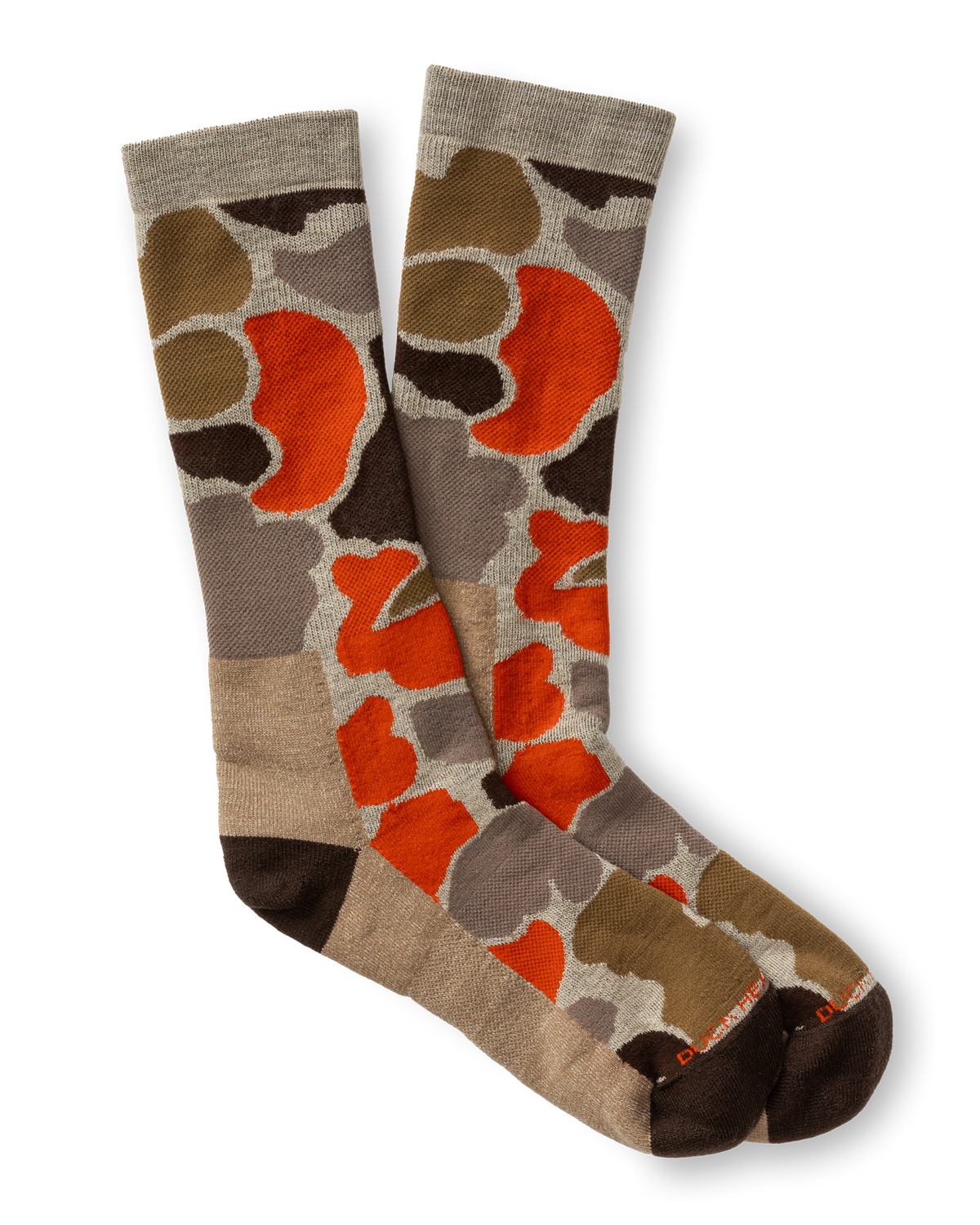 Camo Merino Wool Sporting Sock - Khaki