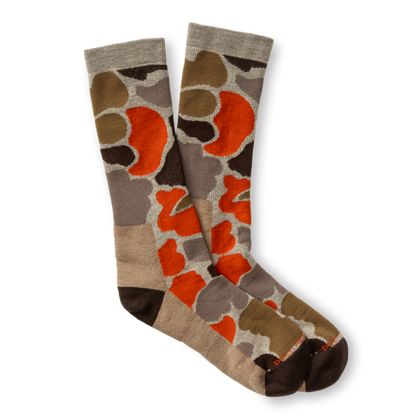 Camo Merino Wool Sporting Sock - Khaki