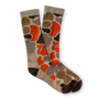 Camo Merino Wool Sporting Sock - Khaki