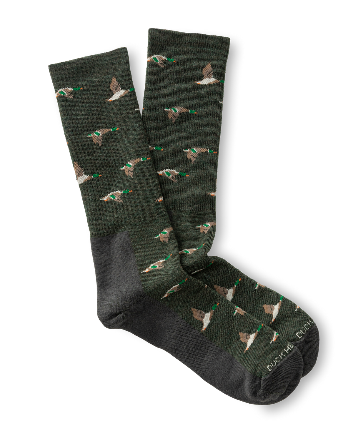 Mallard Merino Wool Sporting Sock - Dark Forest Green Heather