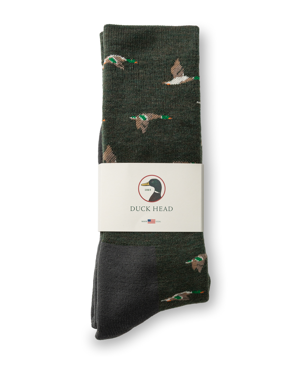 Mallard Merino Wool Sporting Sock - Dark Forest Green Heather