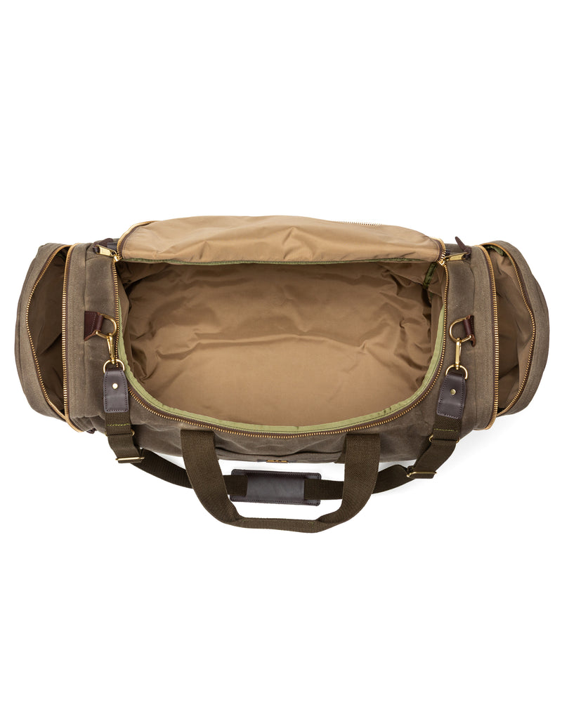 Waxed Canvas Long-Hauler Bag - Field Brown