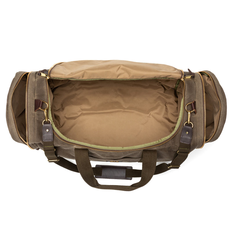 Waxed Canvas Long-Hauler Bag - Field Brown