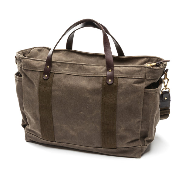 Waxed Canvas Tote Large - Field Brown