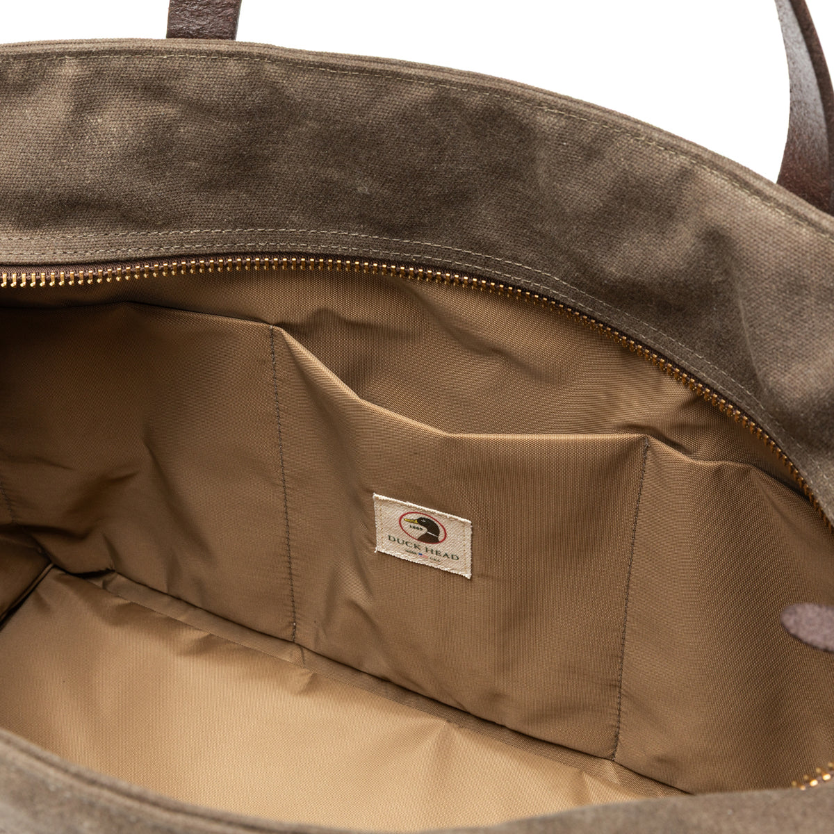 Large Waxed Canvas Tote - Field Brown