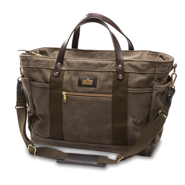 Waxed Canvas Tote Large - Field Brown