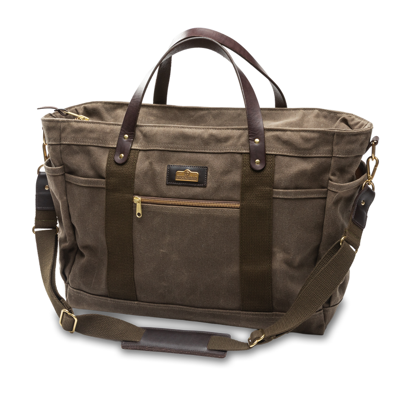 Waxed Canvas Tote Large - Field Brown