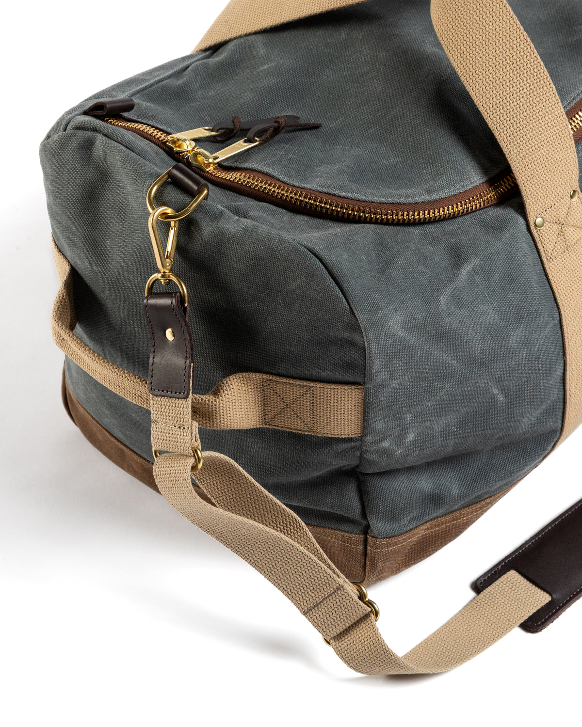 Waxed Canvas Weekender Bag - Charcoal