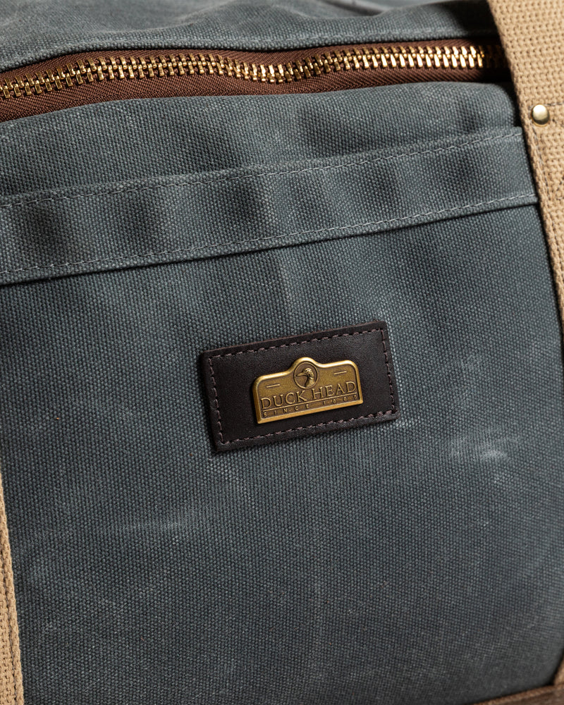 Waxed Canvas Weekender Bag - Charcoal