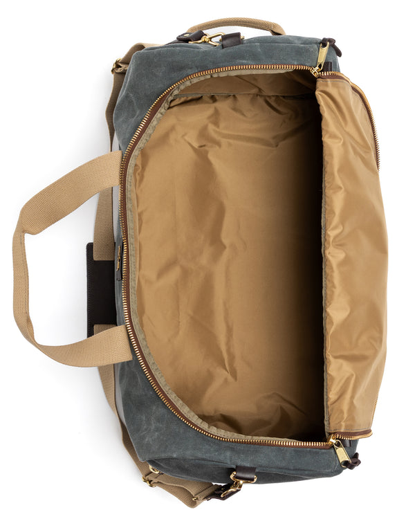 Waxed Canvas Weekender Bag - Charcoal