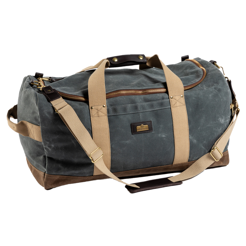 Waxed Canvas Weekender Bag - Charcoal