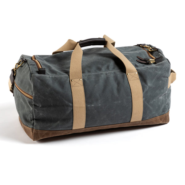 Waxed Canvas Weekender Bag - Charcoal