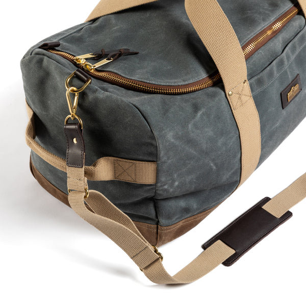 Waxed Canvas Weekender Bag - Charcoal