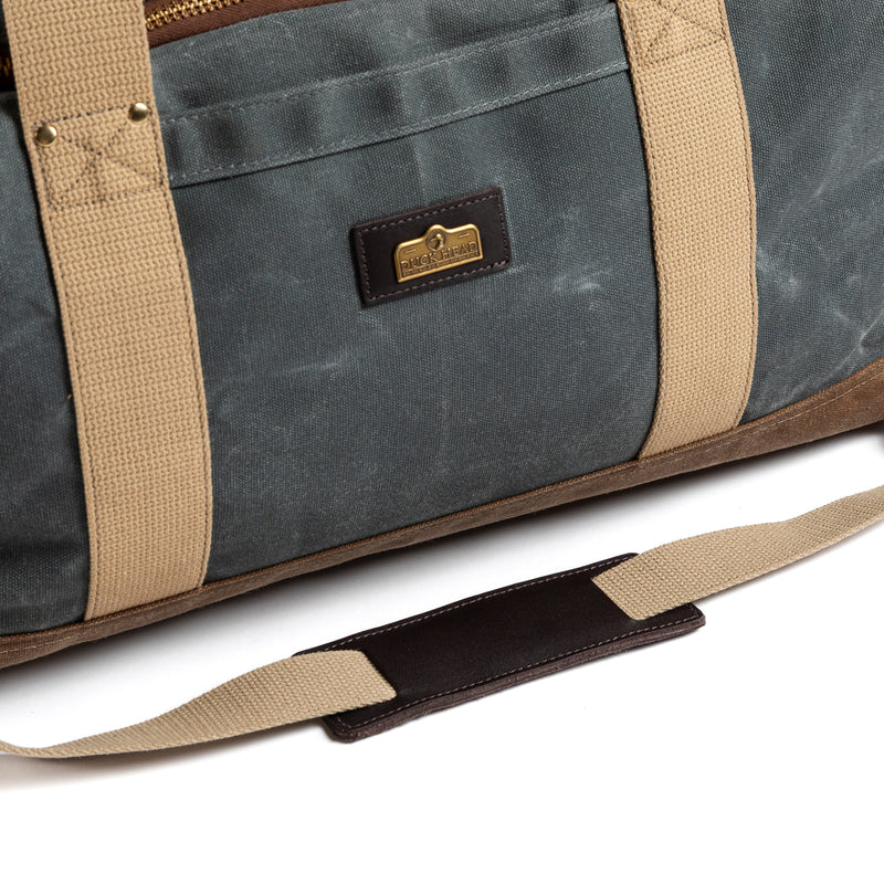 Waxed Canvas Weekender Bag - Charcoal