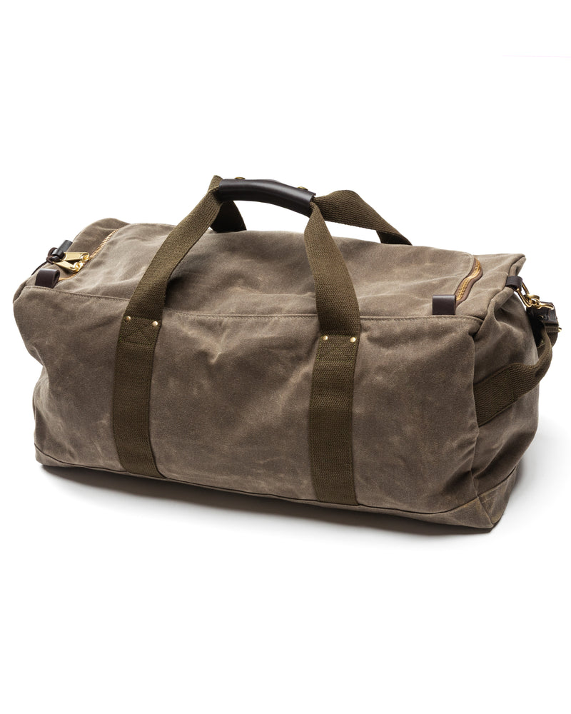 Waxed Canvas Weekender Bag - Field Brown