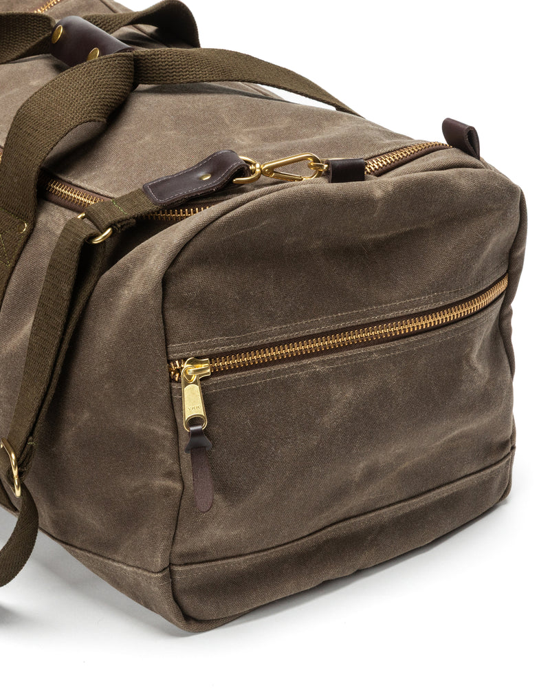 Waxed Canvas Weekender Bag - Field Brown