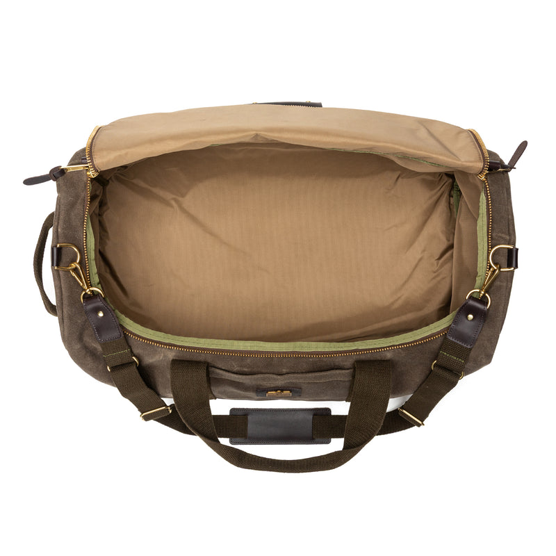 Waxed Canvas Weekender Bag - Field Brown