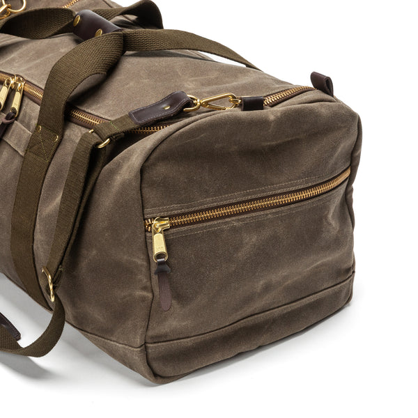 Waxed Canvas Weekender Bag - Field Brown