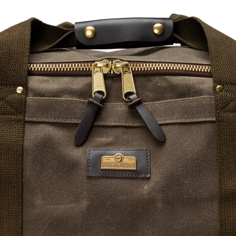 Waxed Canvas Weekender Bag - Field Brown
