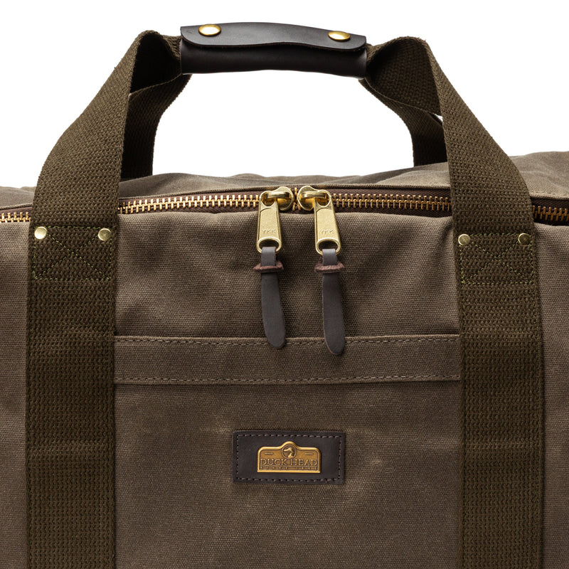 Waxed Canvas Weekender Bag - Field Brown