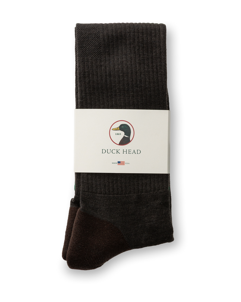 Merino Wool Logo Wader Sock - Chocolate Plum