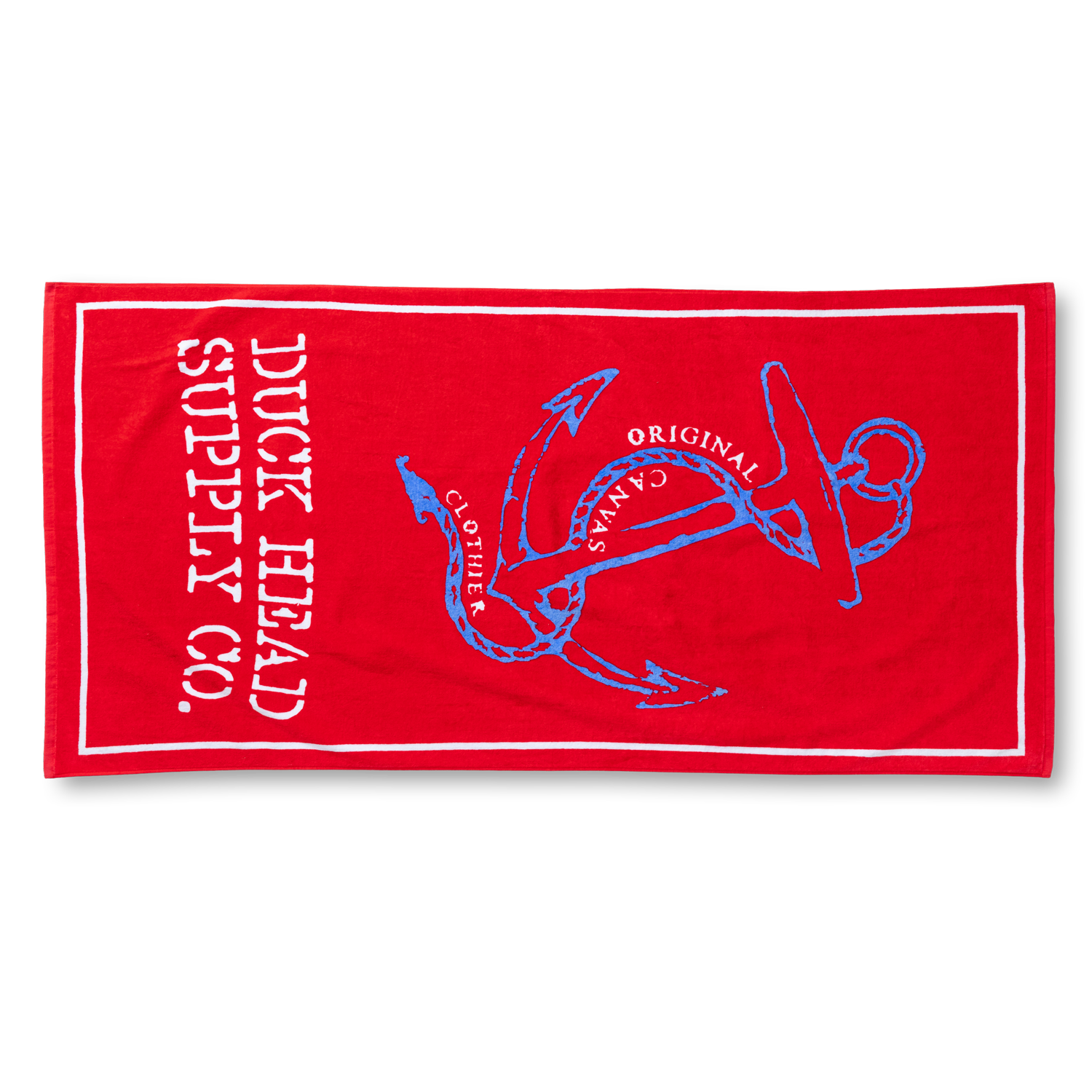 Nautical Beach Towel - Classic Red