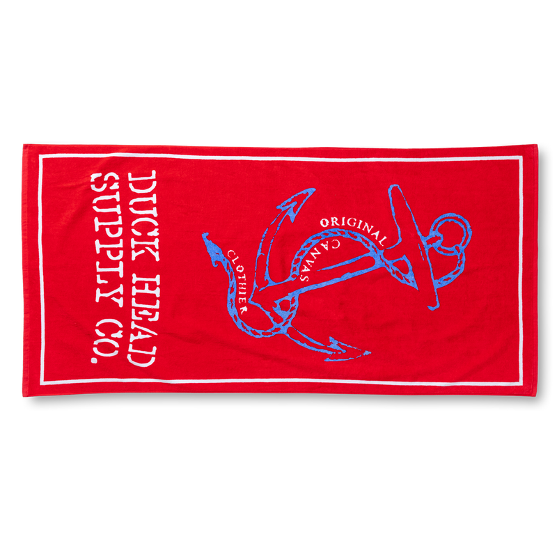 Nautical Beach Towel - Classic Red