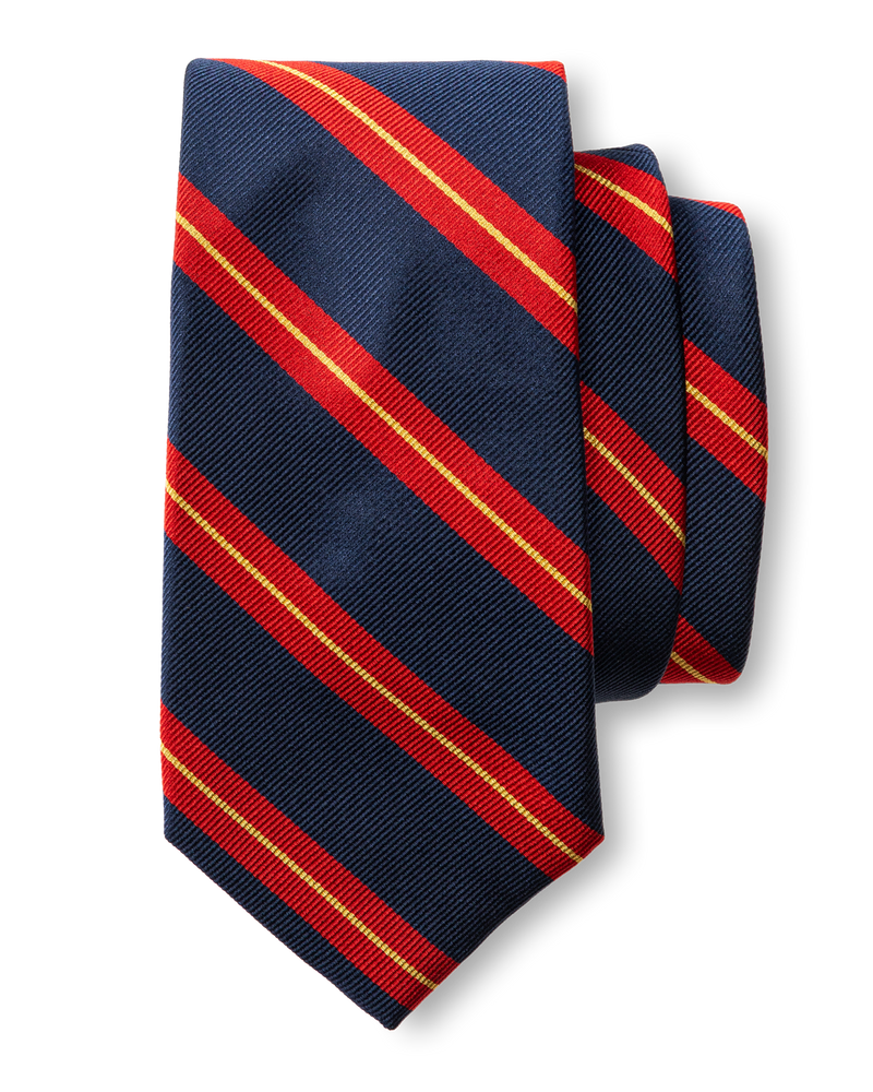 Silk Stripe Tie - Stormy Teal