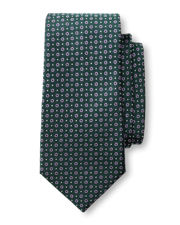 Silk Foulard Tie - Midnight Teal