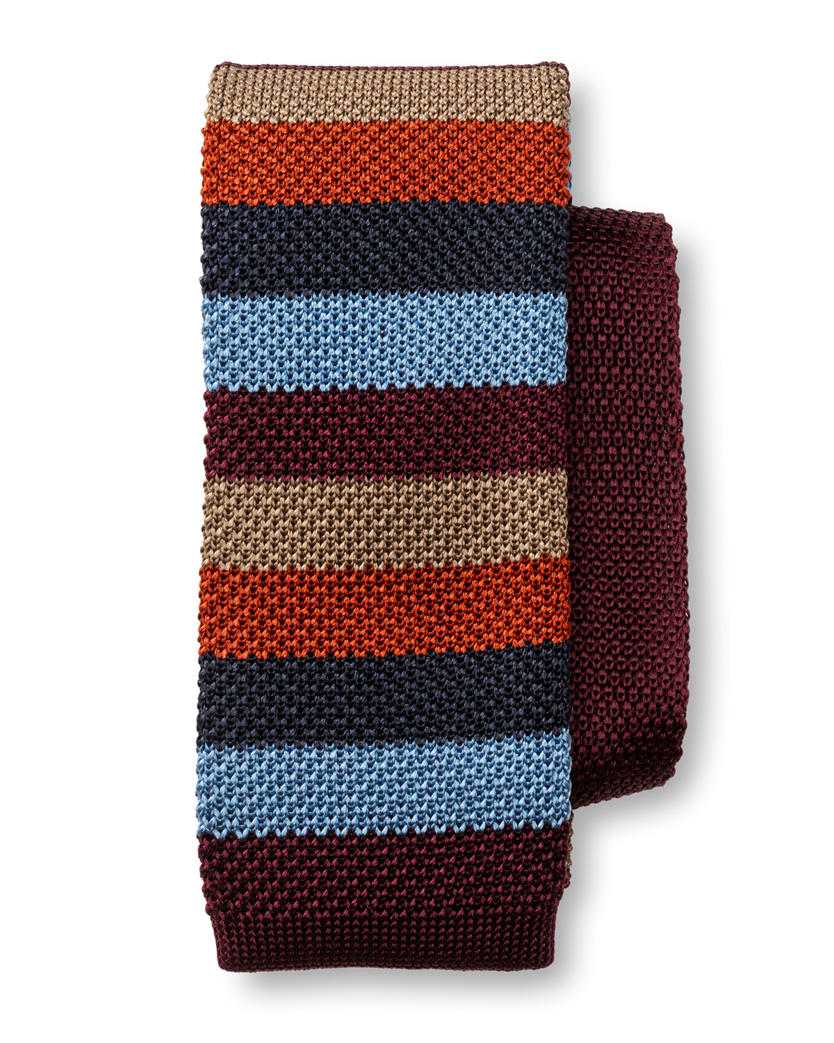Silk Stripe Knit Tie - Multi