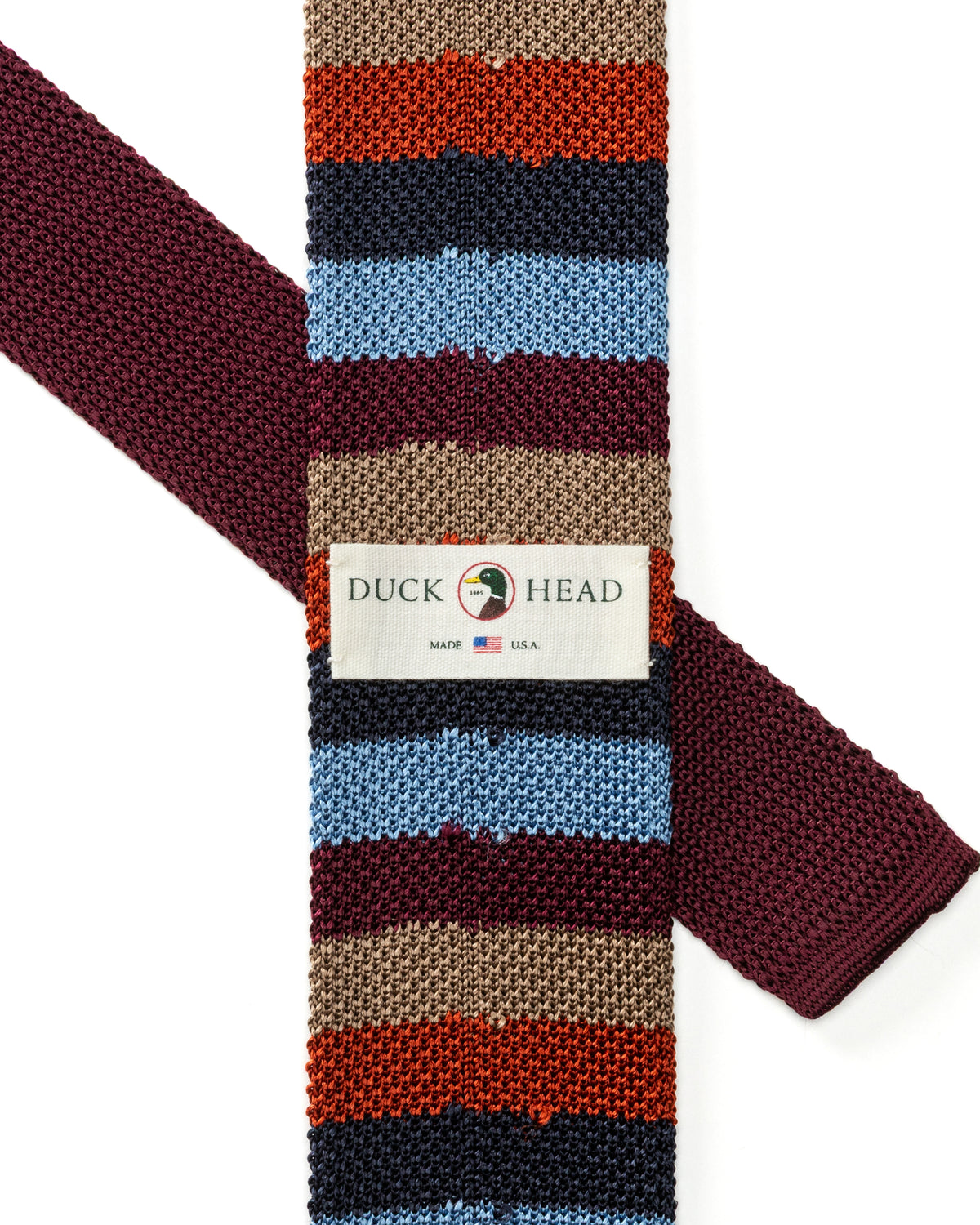 Silk Stripe Knit Tie - Multi