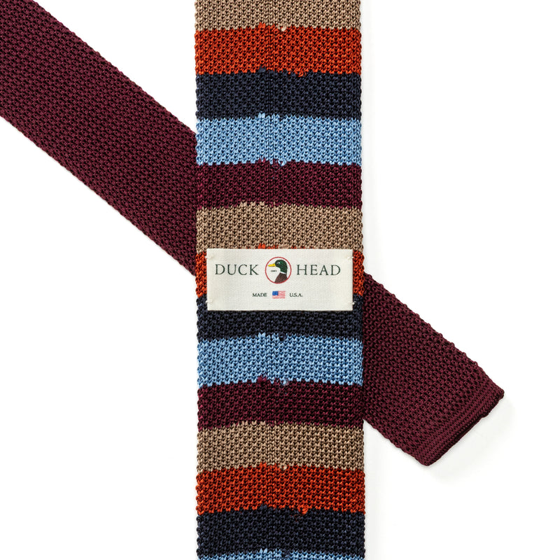 Silk Stripe Knit Tie - Multi