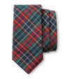 Silk Plaid Tie - Pomegranate