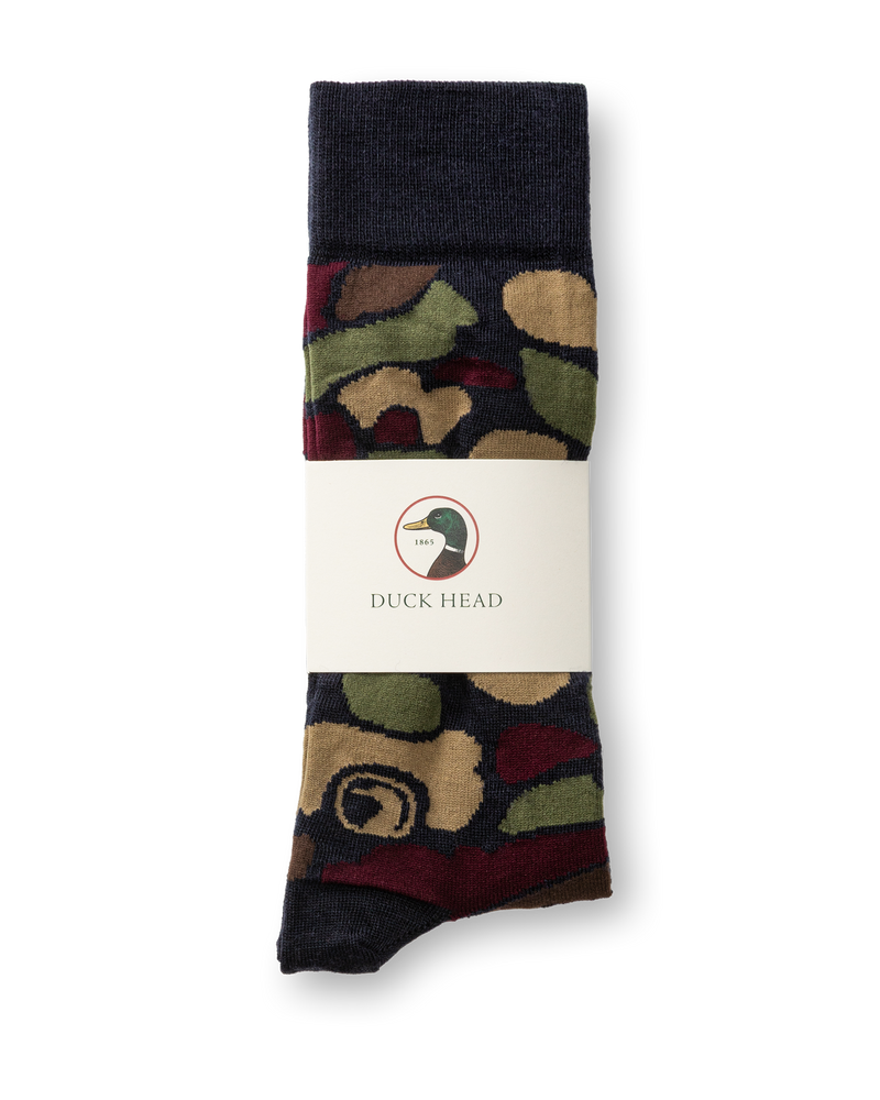 Camo Sock - Deep Navy