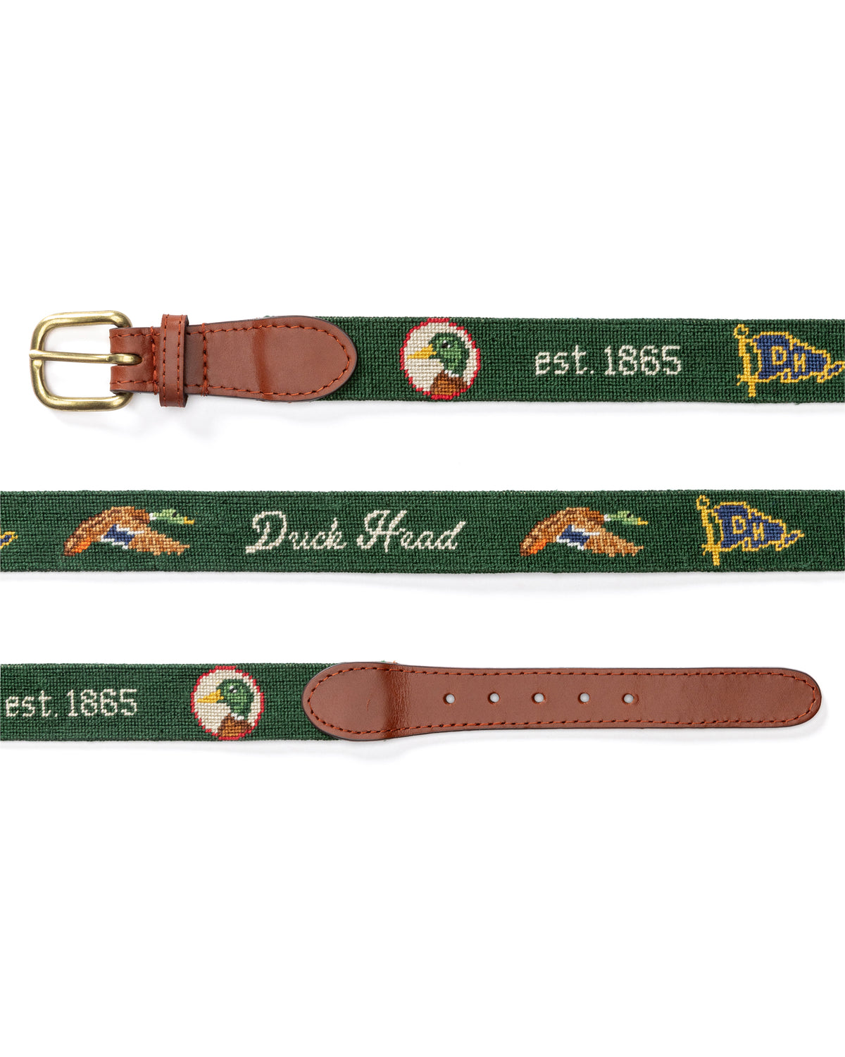 Smathers & Branson Pennant Flag Belt  - Hunter Green